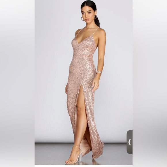 Cara Formal Sequin And Pearl Dress - Picture 4 of 8